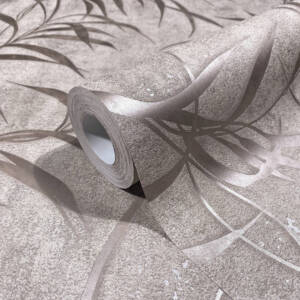 Тапет винил флис Градско Сияние листа медно и розово