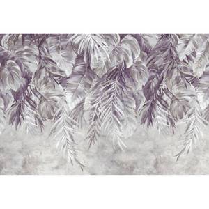 Тапет-пано Фешън 4Уолс 4 - 8 части - палмови листа лилаво