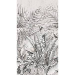 Тапет-пано Фешън 4Уолс 4 - 3 части - колибри черно-бяло