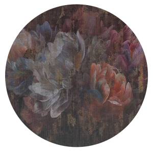 Тапет-пано-кръг Фешън 4Уолс 4 винтидж букет оранжево