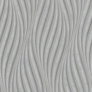 Тапет винил флис Градско Сияние вълни сиво и сребро