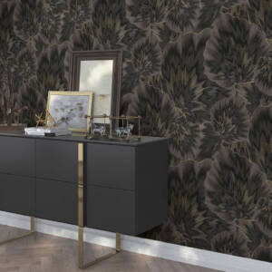 Тапет винил флис Спотлайт 2 големи листа черно