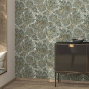 Тапет винил флис Спотлайт 2 големи листа тюркоаз