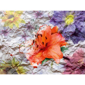 Фототапет Премиум 360х270см Цветя акварел