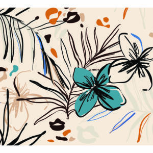 Фототапет Премиум 375х270см Графични цветя