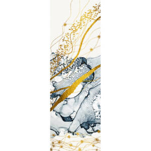 Фототапет Премиум 90х270см Абстракт в злато и синьо